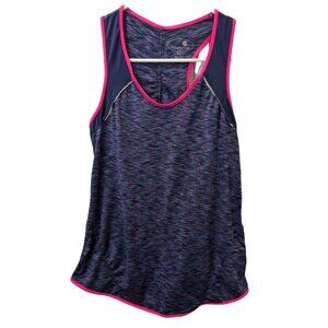 Women's Tangerine Workout Tank Top S - Multicolor Racerback, Polyester/Spandex